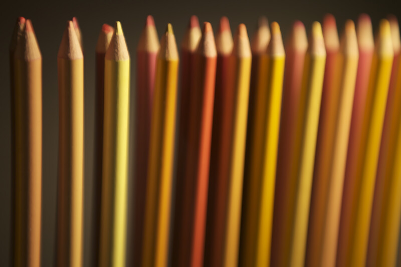 Colored Pencils, Warm Colors