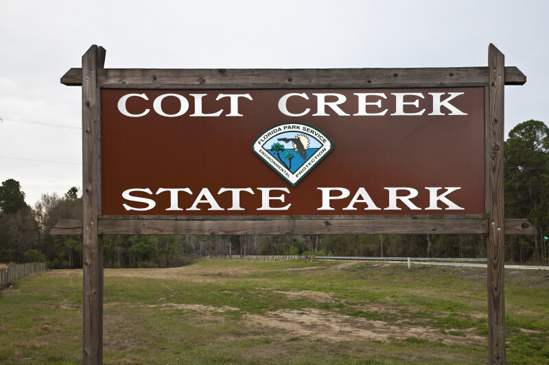 Colt Creek State Park Sign