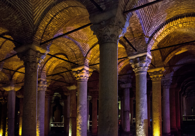 Columns at the Basilica Cistern
