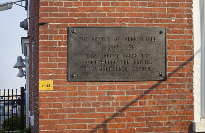 Commemorative Plaque on Brick Wall at the Charlestown Navy Yard