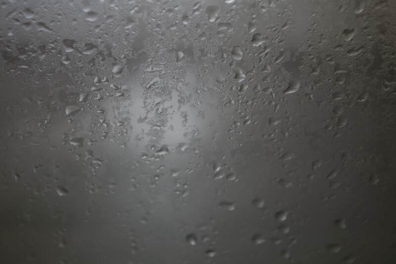 Condensed Water on a Glass Window