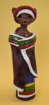 Congo Democratic Republic African Clay Figurine of a Woman and Blanket (Full View)