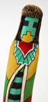 Corn Hopi Kachina Wood Carving of Man in Multi-Colored Blanket (Single View)