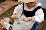 Demonstrating Hand Carding