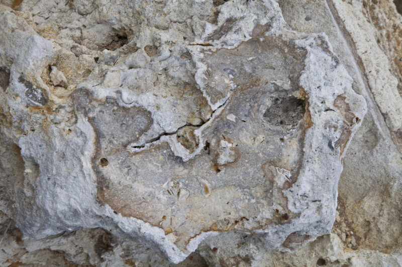 Cracked, Rough Surface of a Porous Rock
