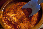 Crushed Silk Red Pepper in a Pot