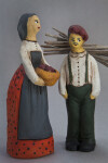 Cyprus Man and Woman Dolls Handcrafted from Ceramics  (Full View)