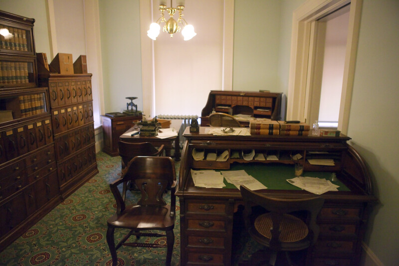 Desks at Old State Capitol