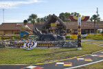 Display of Miccosukee Indian with Large Alligator