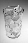 Drinking Glass Filled with Ice Cubes