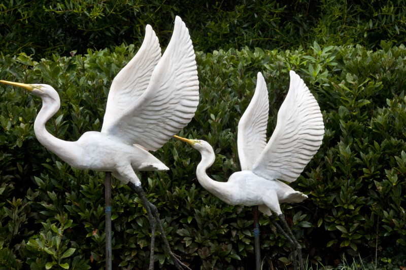 Egret Statues