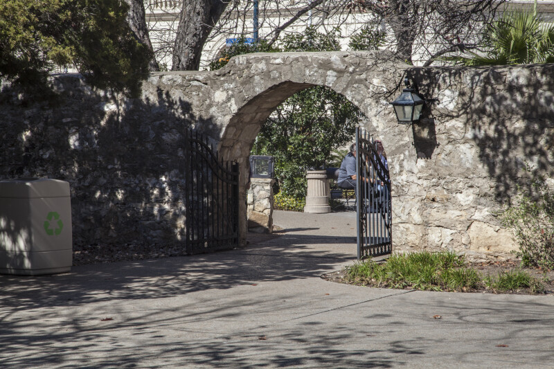 Entrance to the Convento Courtyard at the Alamo Mission