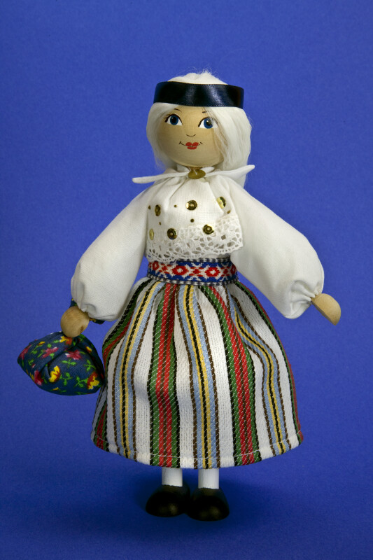 Estonia Lady Made with Wood with Silk Hair (Full View)