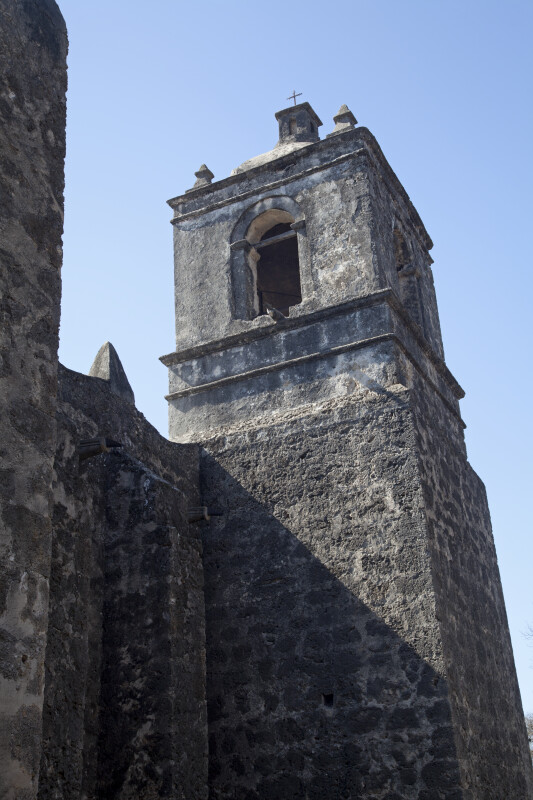 Exterior View of the Belfry at Mission Concepción