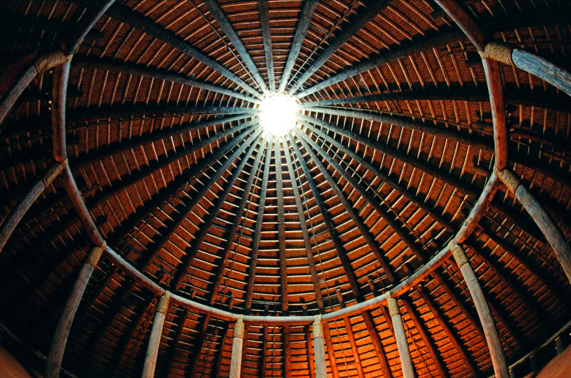 Fish Eye view of the Chief's House Ceiling