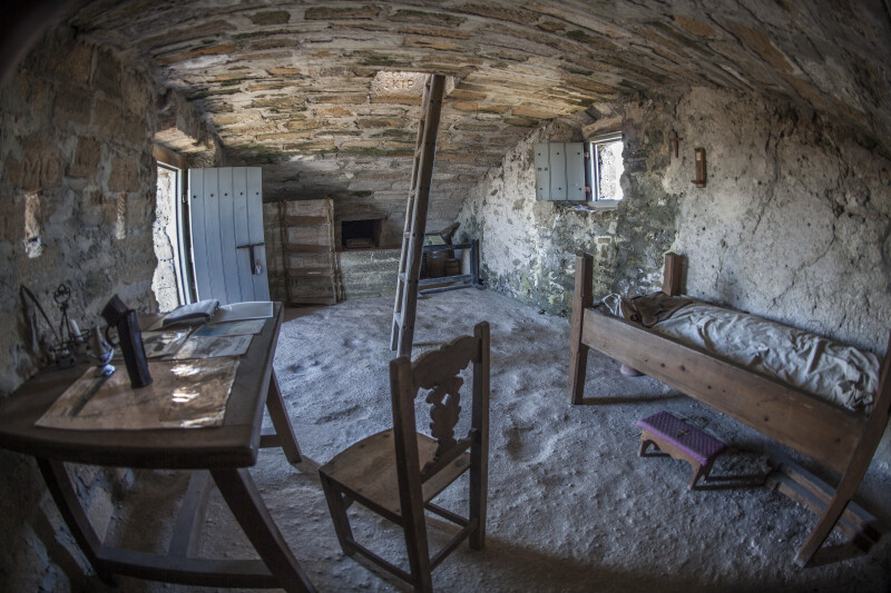 Fish-Eye View of the Living Quarters at Fort Matanzas