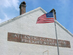 Flag and Train Station