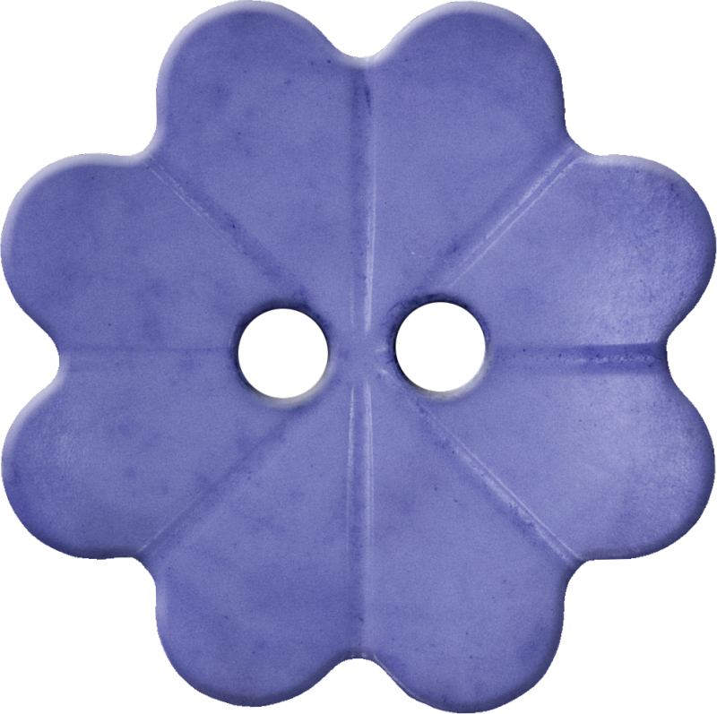 Floral Button with Eight Petals, Lavender