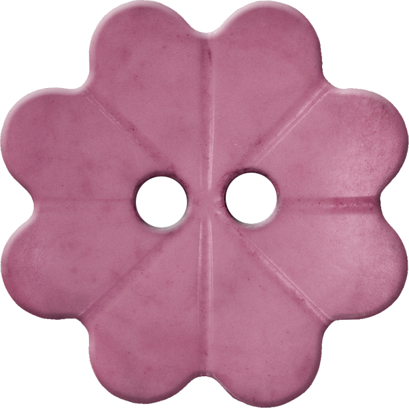 Floral Button with Eight Petals, Pink