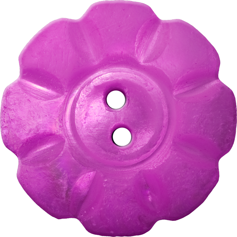 Floral Button with Eight Squarish Petals, Purple