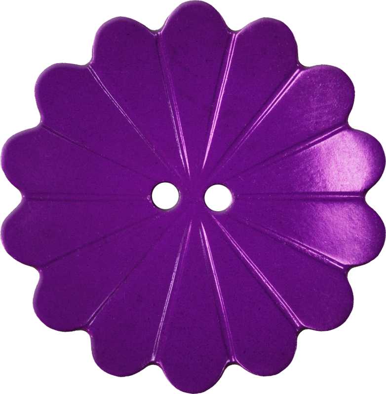 Floral Button with Fourteen Petals, Purple