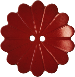 Floral Button with Fourteen Petals, Red