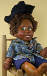 Florida Collectible Naber Doll Hand Made of Natural Wood and Cast Form Wood (Three Quarter View)