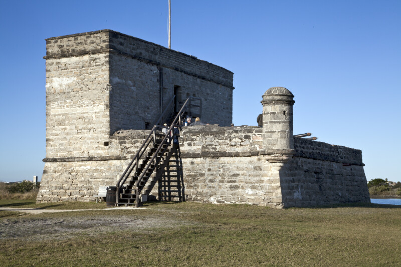 Fort Matanzas as Seen from the South, with Visitors on Gundeck