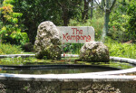 Fountain and Sign