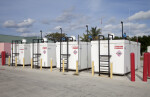 Four Gasoline Tanks at the Flamingo Marina of Everglades National Park