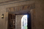 Fresco and Open Door at Mission Concepción