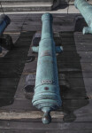 Full-View of an Oxidized, Bronze, 6-Pounder Cannon