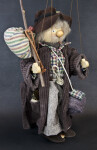 Germany Vagrant Man Marionette Hand Made with Wood (Three Quarter View)