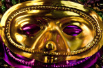Gold Mardi Gras Mask