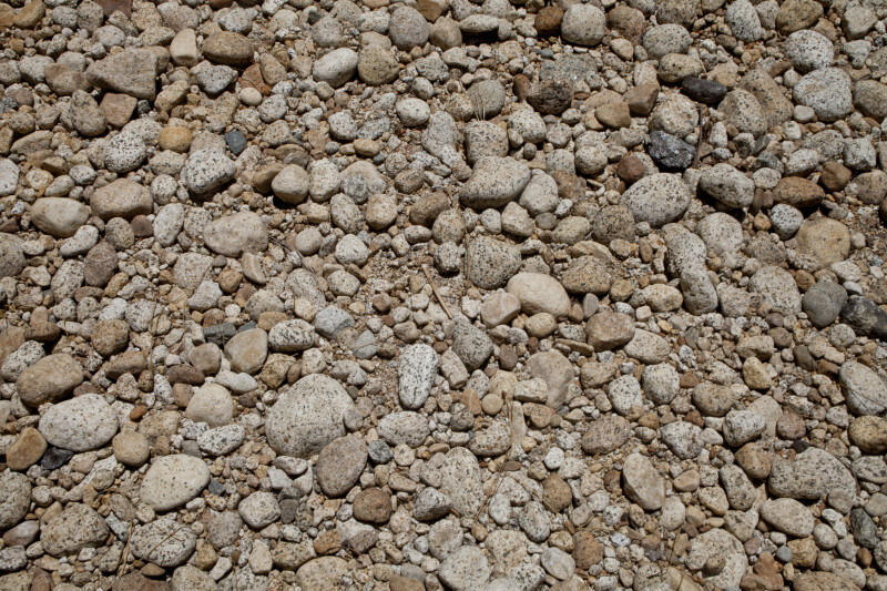 Gravel and Cobbles in a Dry Stream Bed