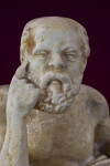 Greece - Marble-Like Statue of Socrates (Close Up)