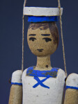 Greece Sailor Made from Ceramic and Wire in Summer Uniform (Close Up)