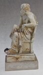 Greek Statue of Socrates Wearing Toga (Side View)
