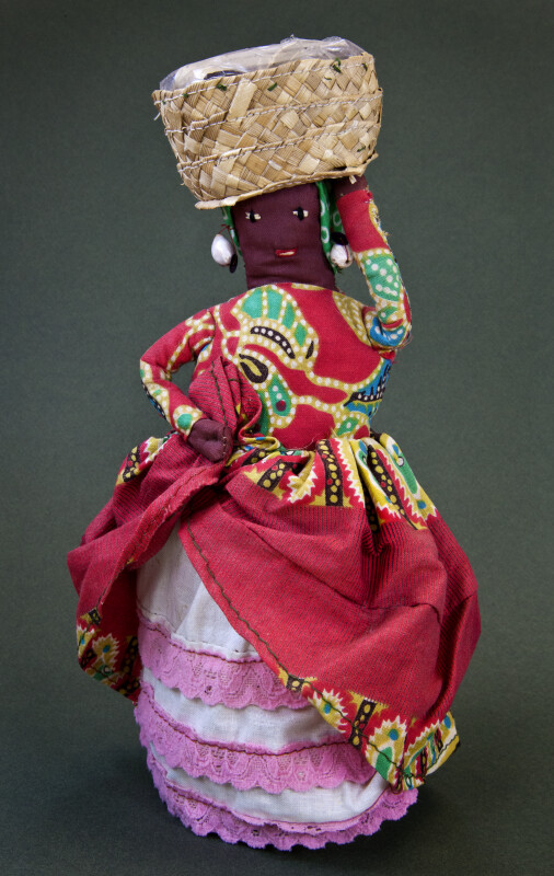 Grenada Woman Made from Fabric with Spice Basket (Full View)