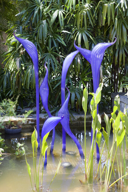 Group of Blown Glass Herons
