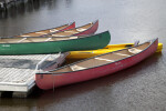 Group of Canoes Docked at the Flamingo Marina of Everglades National Park