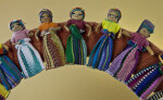 Guatemala Dolls in Worry Doll Wreath with Bright Dresses (Partial View)