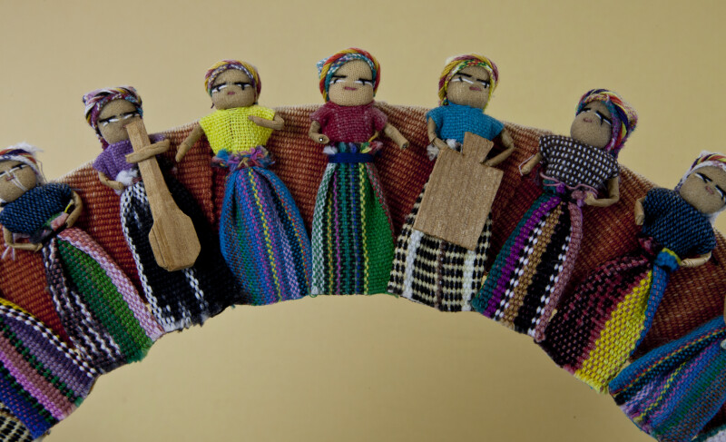 Guatemala Section of Worry Doll Wreath (Partial View)