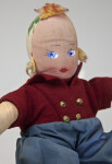 Holland Stuffed Doll with Traditional Dutch Costume and Wooden Shoes (Close Up)