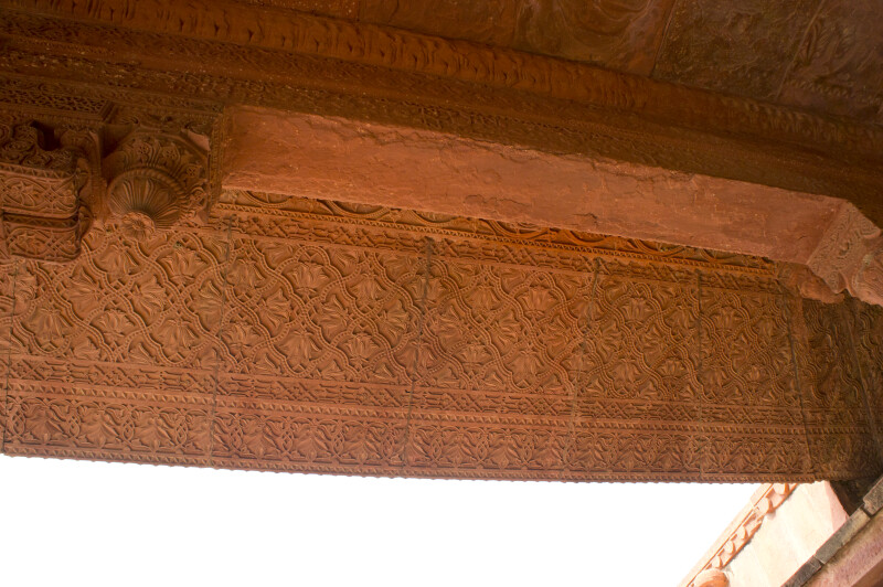 Hurja-I-Anup Talao Pavilian's Detailed Ceiling