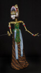 India and Indonesia Wooden Rod Puppet of Sita from Ramayana (Full View)