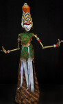 India Handcrafted Rod Puppet of Rama from the Epic Ramayana (Full View)