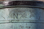 Inscription on a Bronze, Oxidized Mortar at Castillo de San Marcos