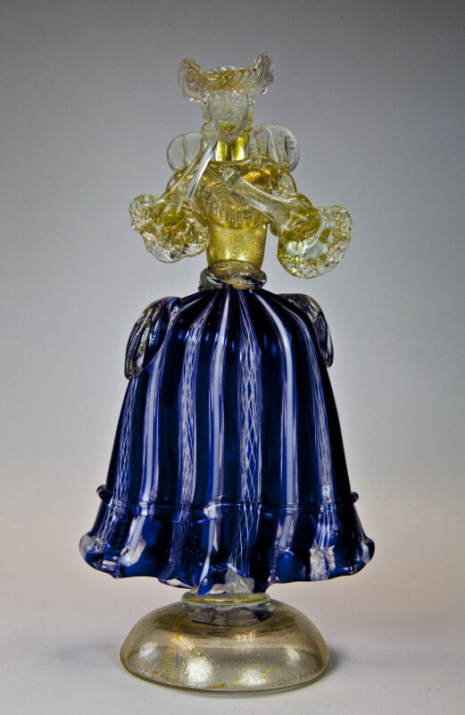 Italy Glass Sculpture of Lady Created on Murano Island Near Venice (Full View)