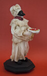 Italy Male Figurine of Masked Server with Plate of Spaghetti (Profile View)